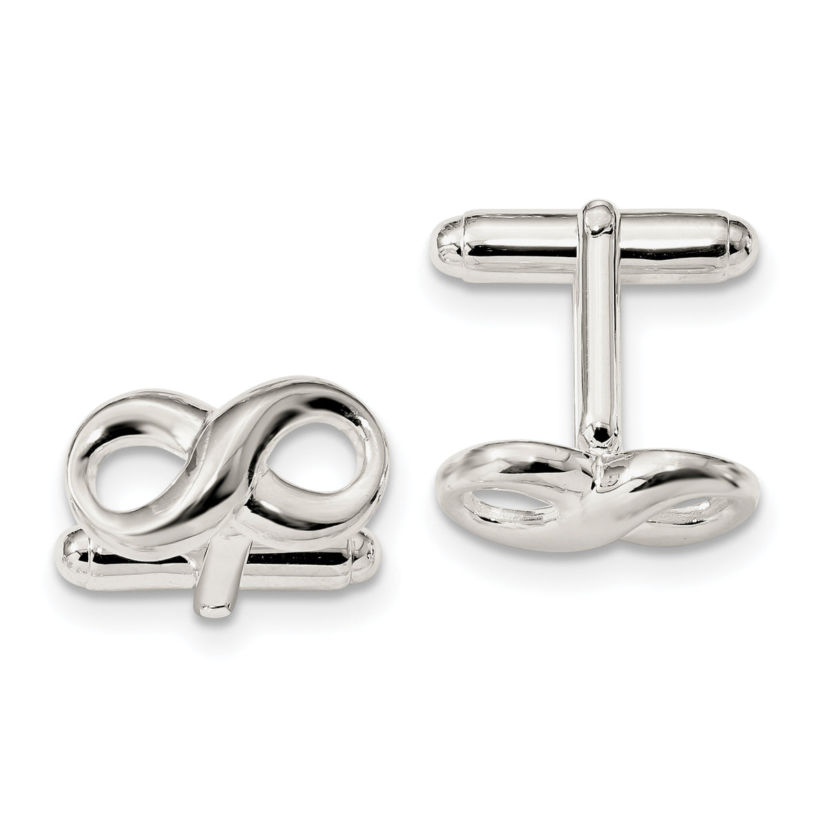 Sterling Silver Infinity Cuff Links