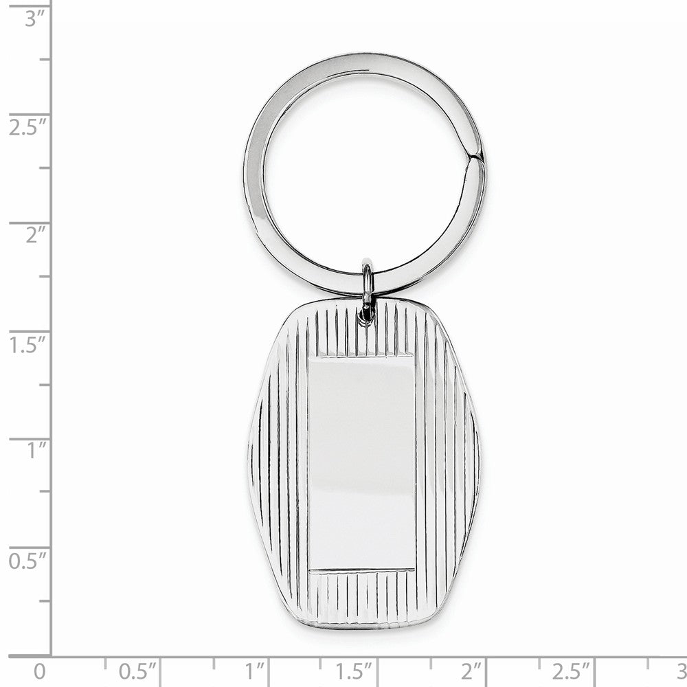 Sterling Silver Rhodium-plated Key Chain
