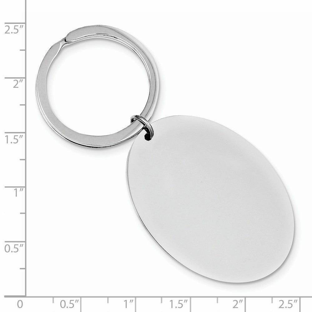 Sophia Jewelers Men's Sterling Silver Rhodium-Plated Engravable Key Chain Secondary image