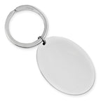 Sophia Jewelers Men's Sterling Silver Rhodium-Plated Engravable Key Chain