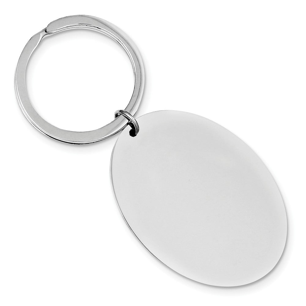 Sophia Jewelers Men's Sterling Silver Rhodium-Plated Engravable Key Chain
