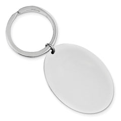 Sophia Jewelers Men's Sterling Silver Rhodium-Plated Engravable Key Chain
