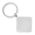 Sterling Silver 925 Men's Key Chain with Polished Engravable Charm