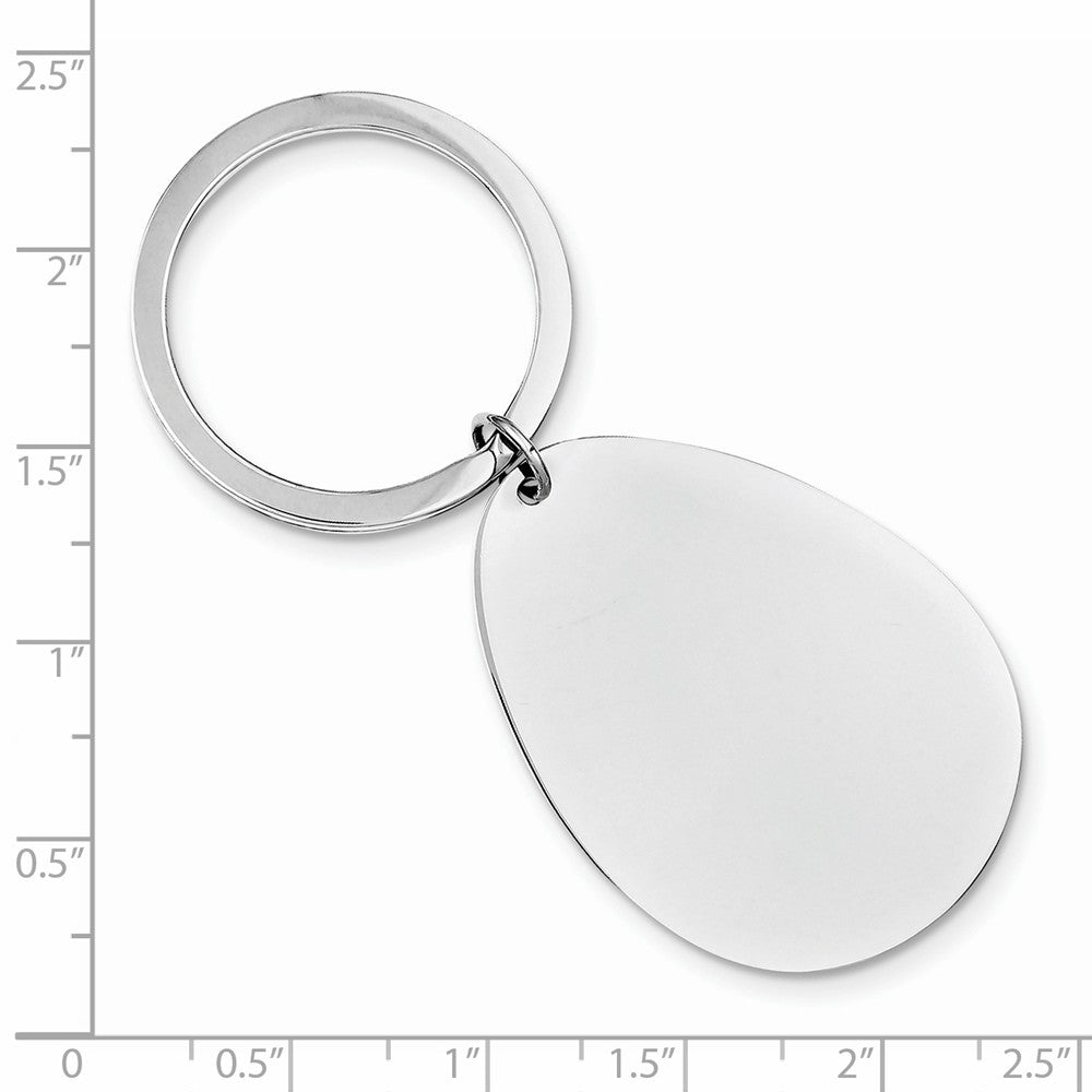 Sophia Jewelers Men's Polished Sterling Silver 925 Engravable Key Chain Secondary image