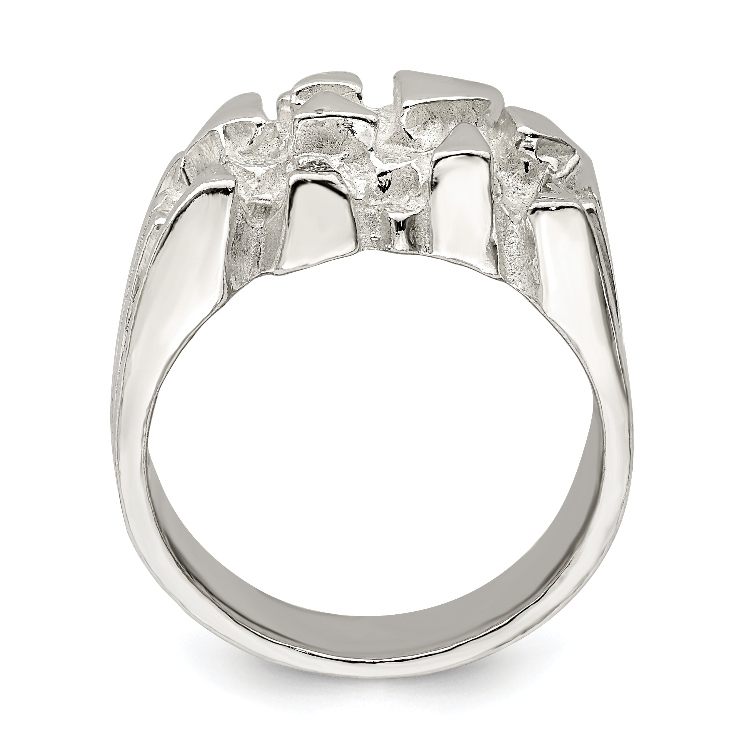 Sterling Silver Nugget Ring - 9