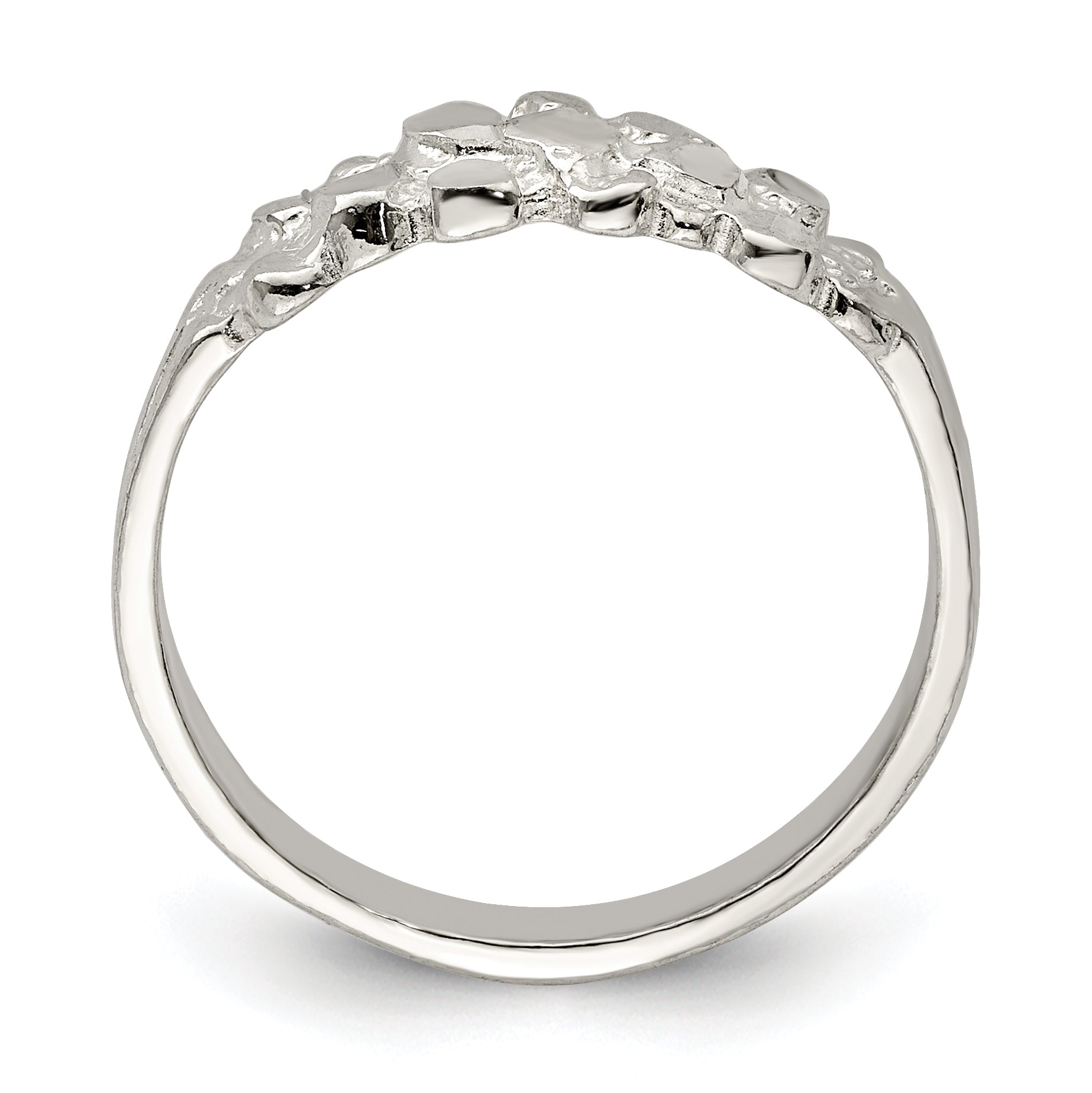 Sterling Silver Nugget Ring - 6