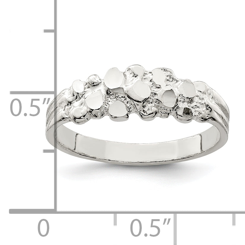 Sterling Silver Nugget Ring - 6