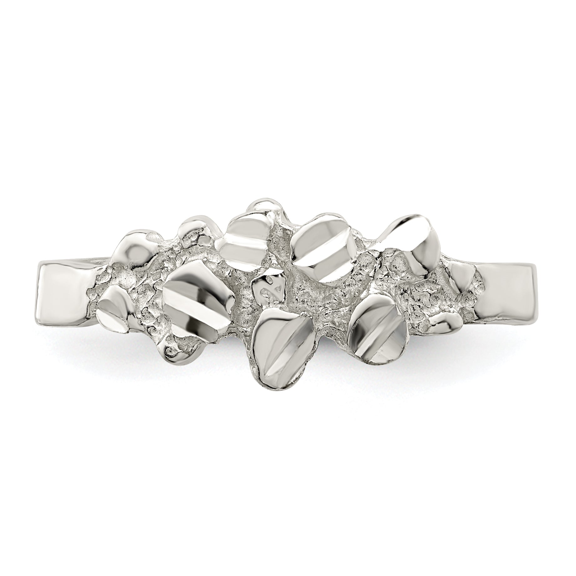 Sterling Silver Nugget Ring - 6