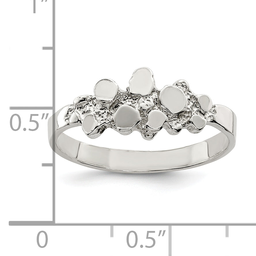 Sterling Silver Nugget Ring - 6