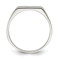 Sterling Silver 11x9mm Solid Back Signet Ring