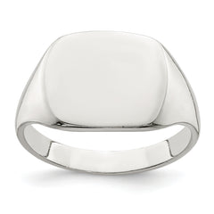 Sterling Silver 11x14mm Solid Back Signet Ring