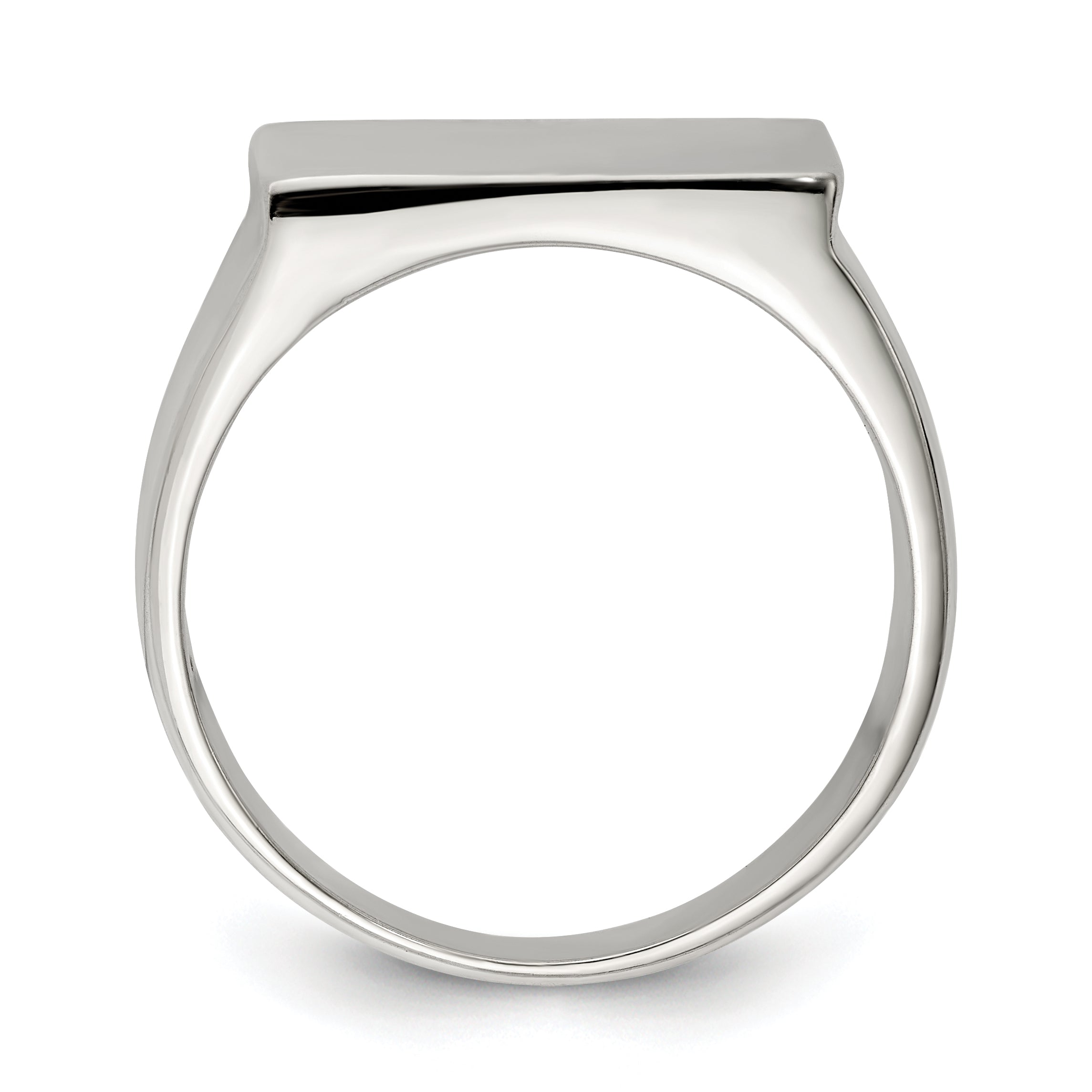 Sterling Silver 19x16mm Closed Back Signet Ring Secondary image