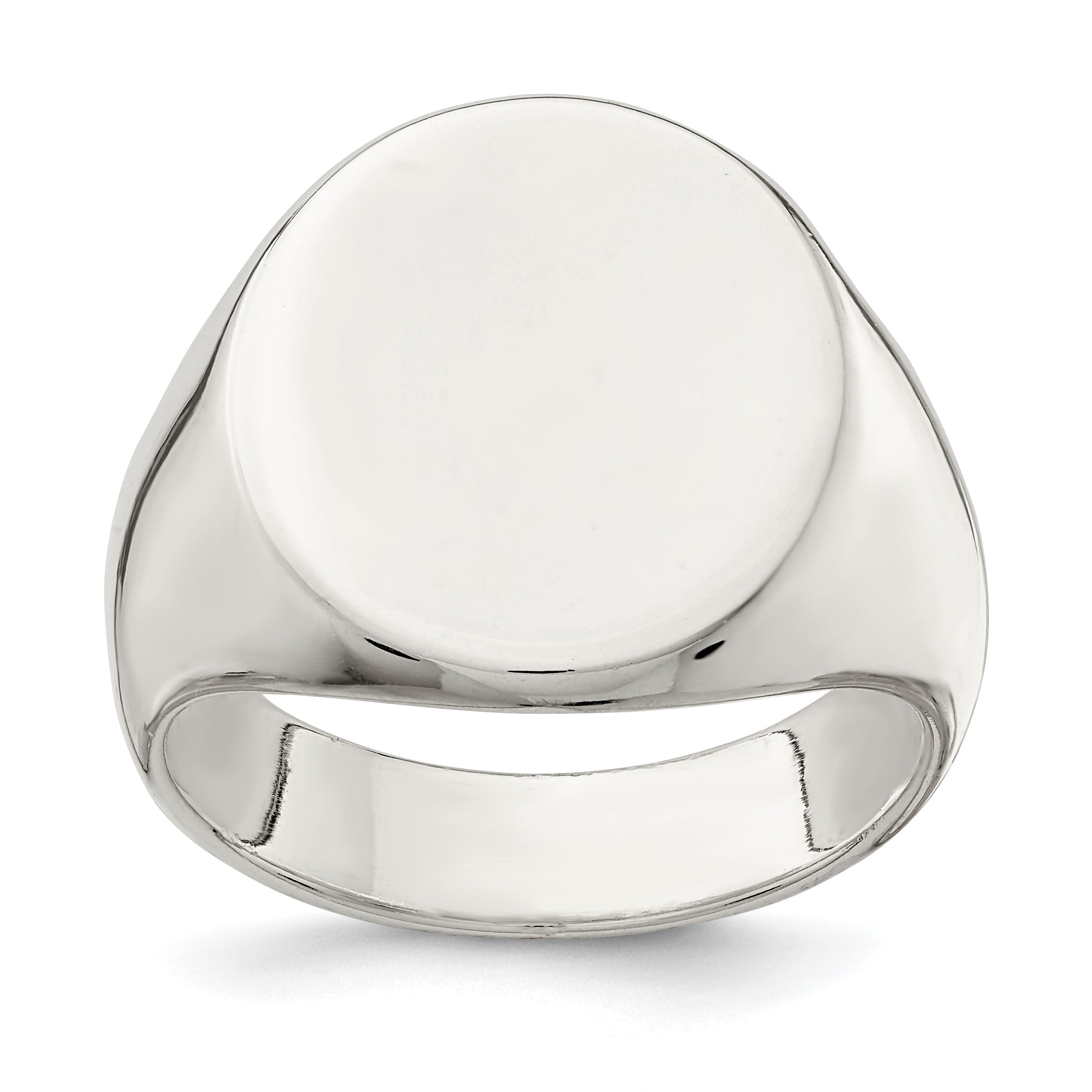 Sterling Silver 19x16mm Closed Back Signet Ring Main image