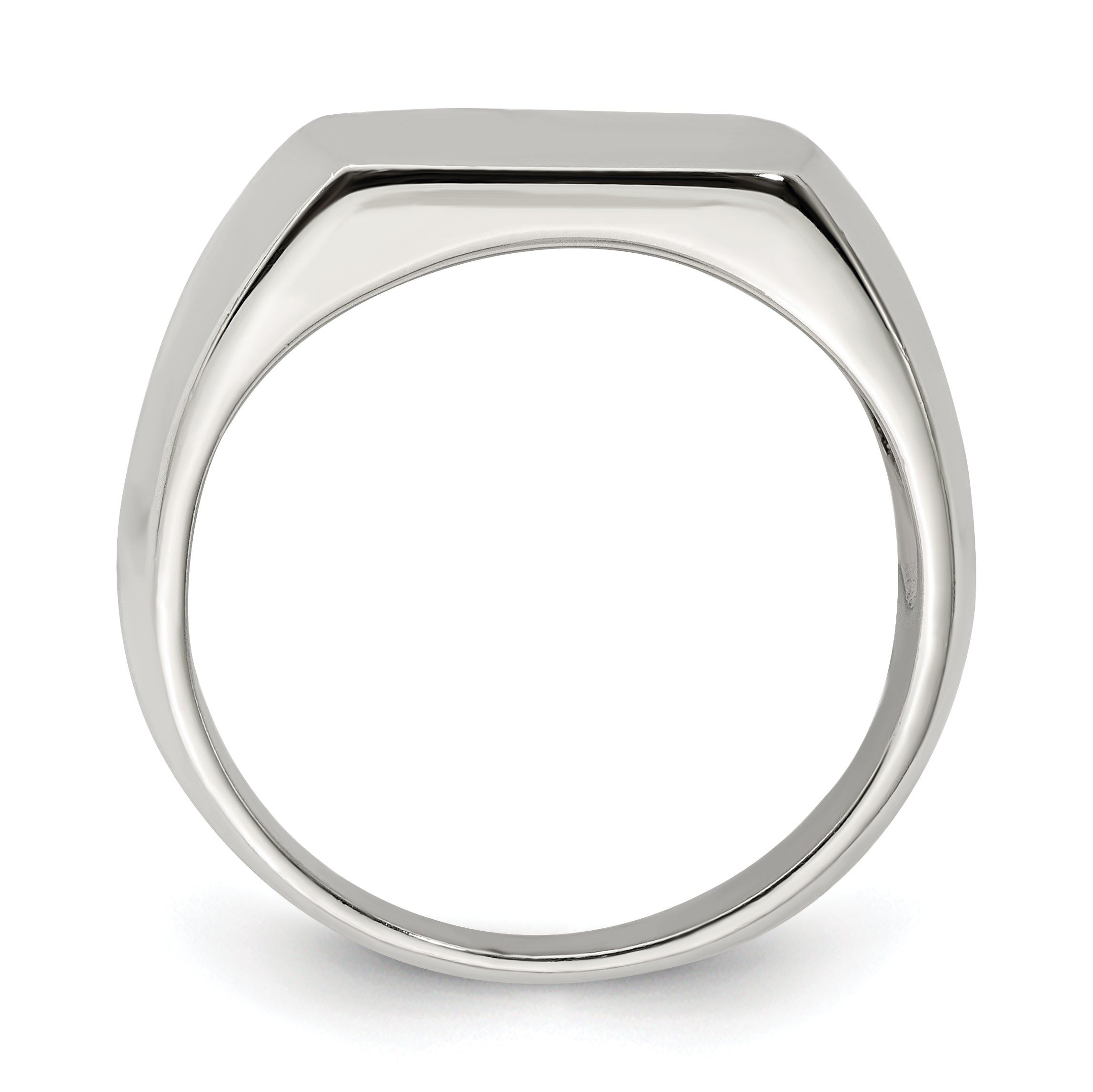 Open Back Signet Ring in Sterling Silver Secondary image