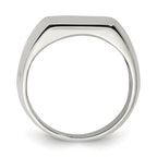 Open Back Signet Ring in Sterling Silver