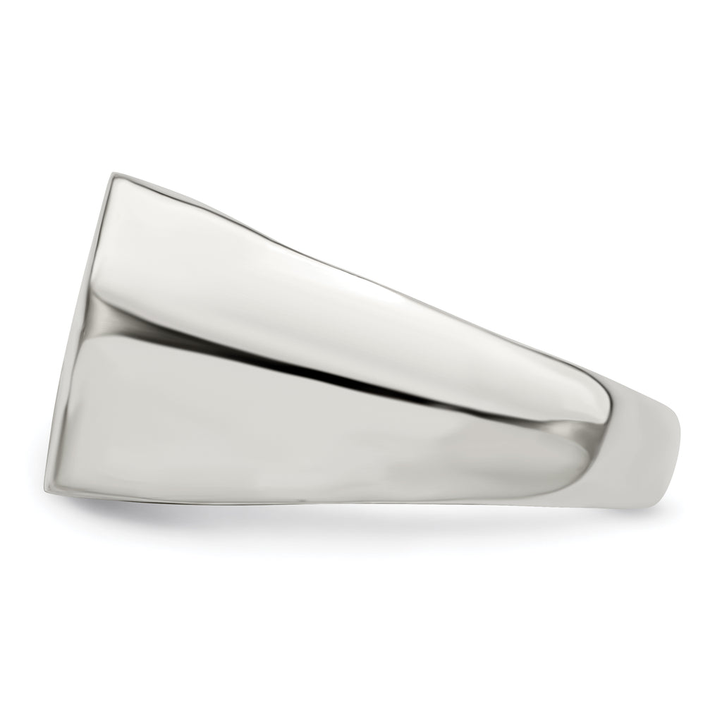 Open Back Signet Ring in Sterling Silver