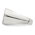 Open Back Signet Ring in Sterling Silver