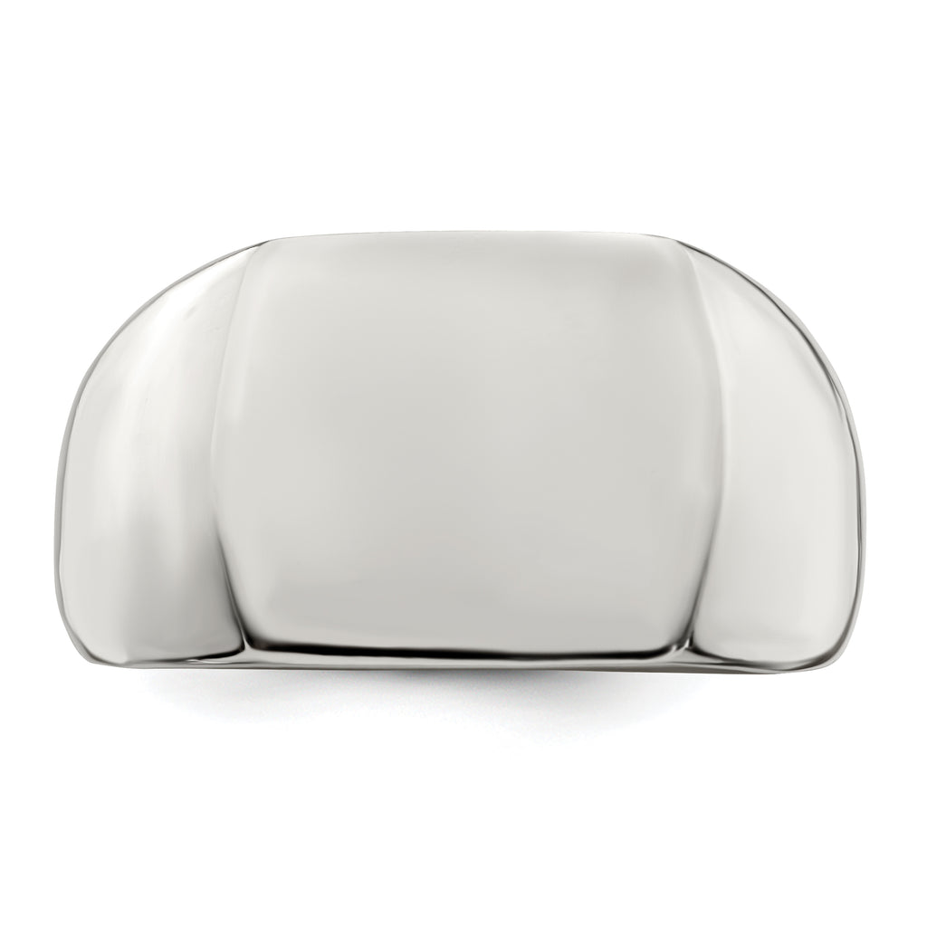 Open Back Signet Ring in Sterling Silver