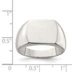 Open Back Signet Ring in Sterling Silver