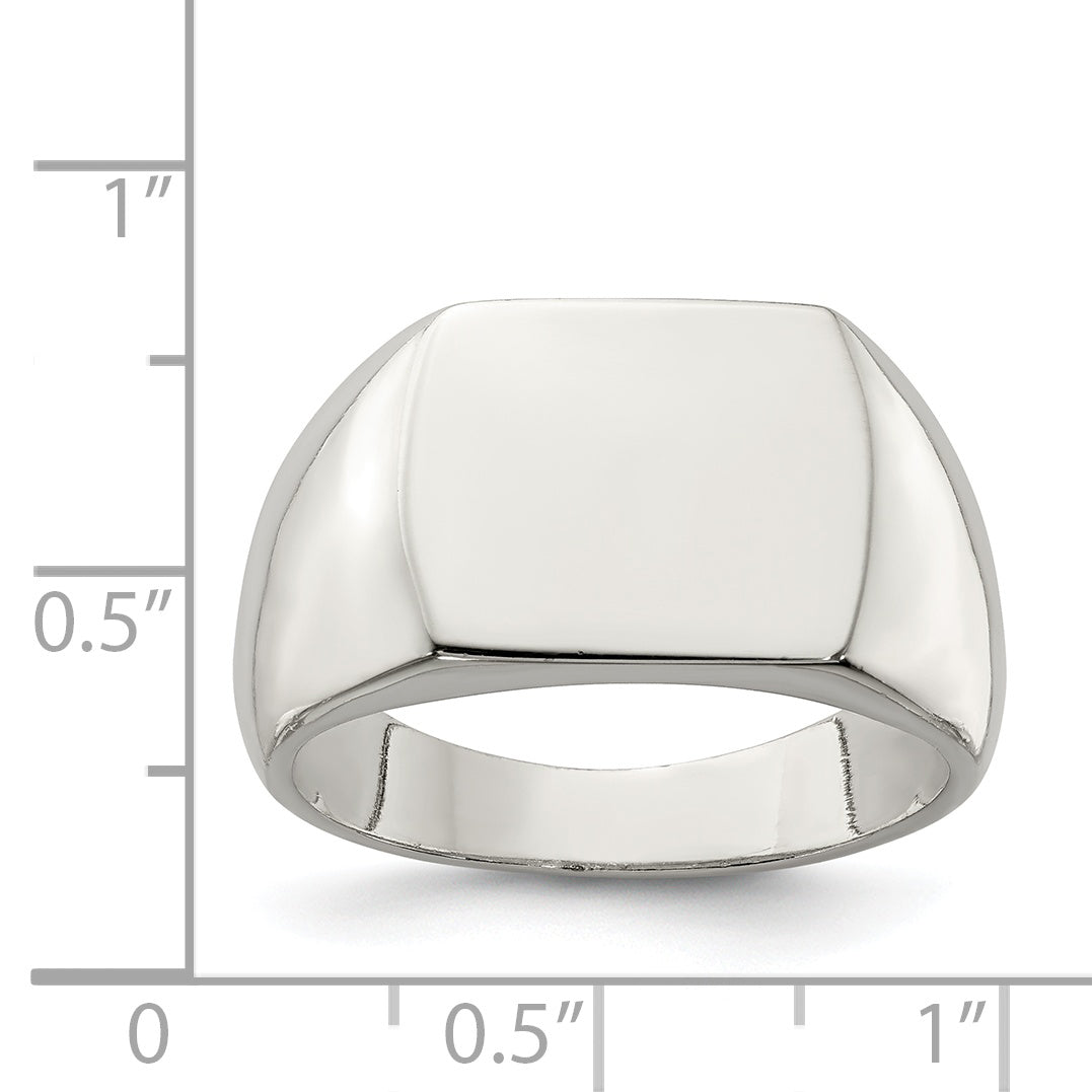 Open Back Signet Ring in Sterling Silver