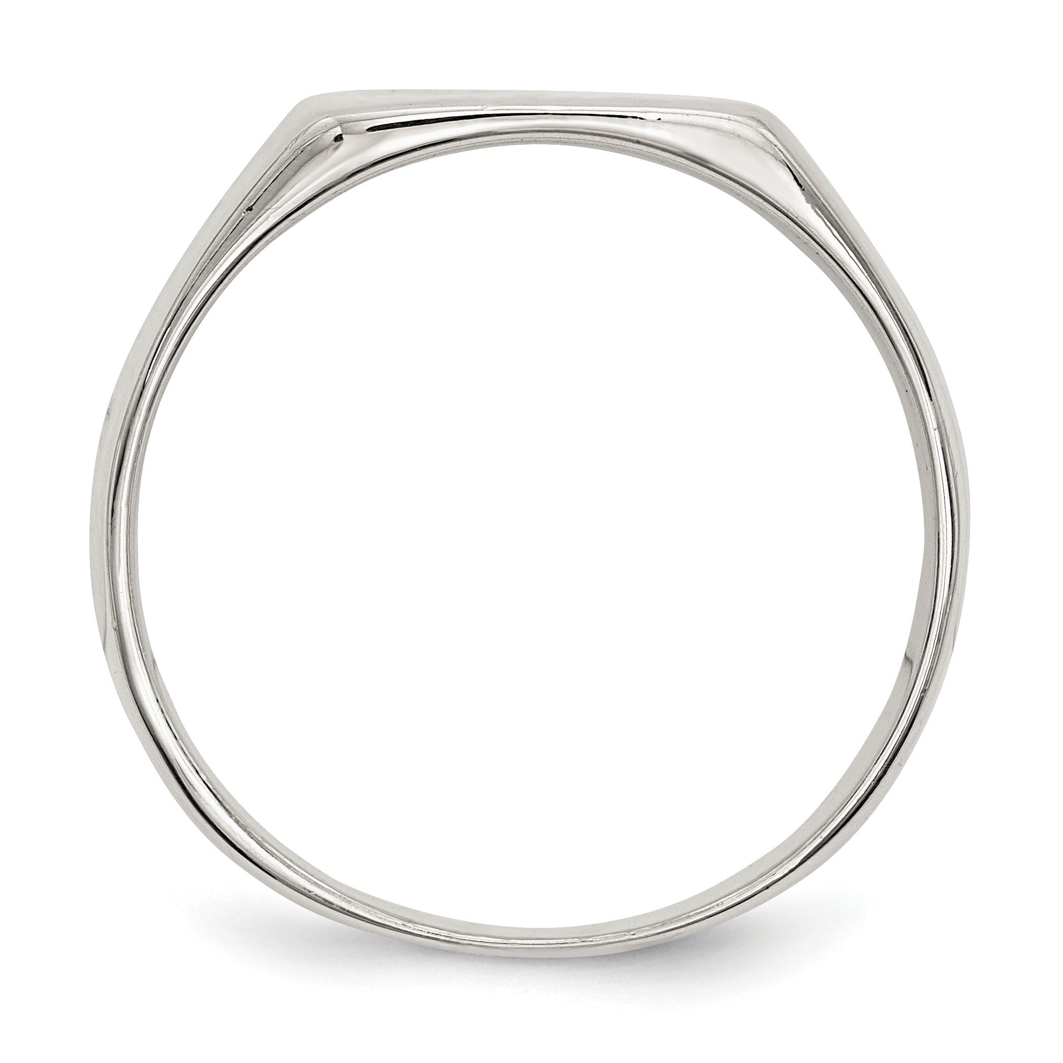 Sterling Silver 11x12mm Closed Back Signet Ring Secondary image