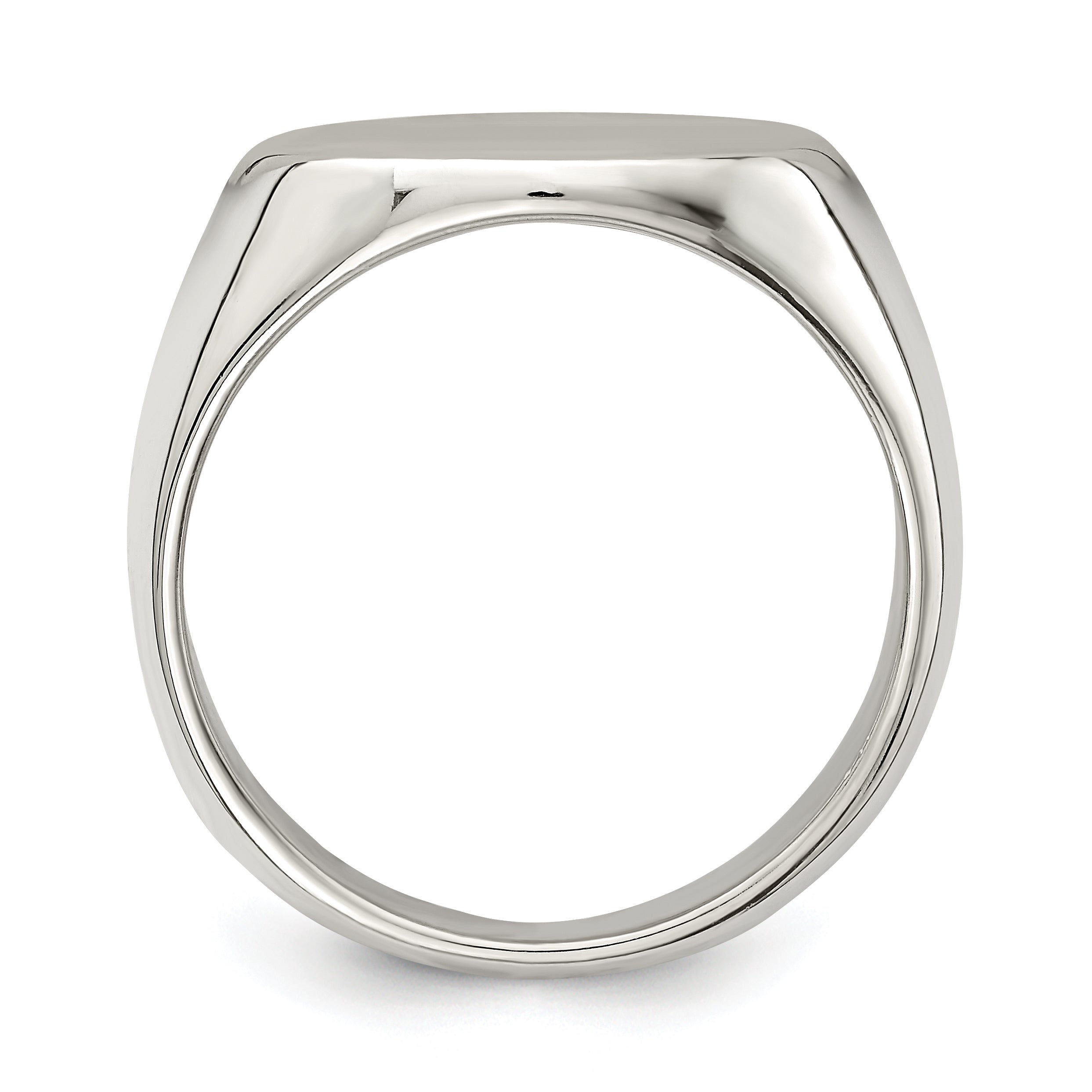 Sterling Silver 12x17mm Closed Back Signet Ring Secondary image