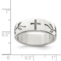 Sterling Silver Antique Cross Design Ring