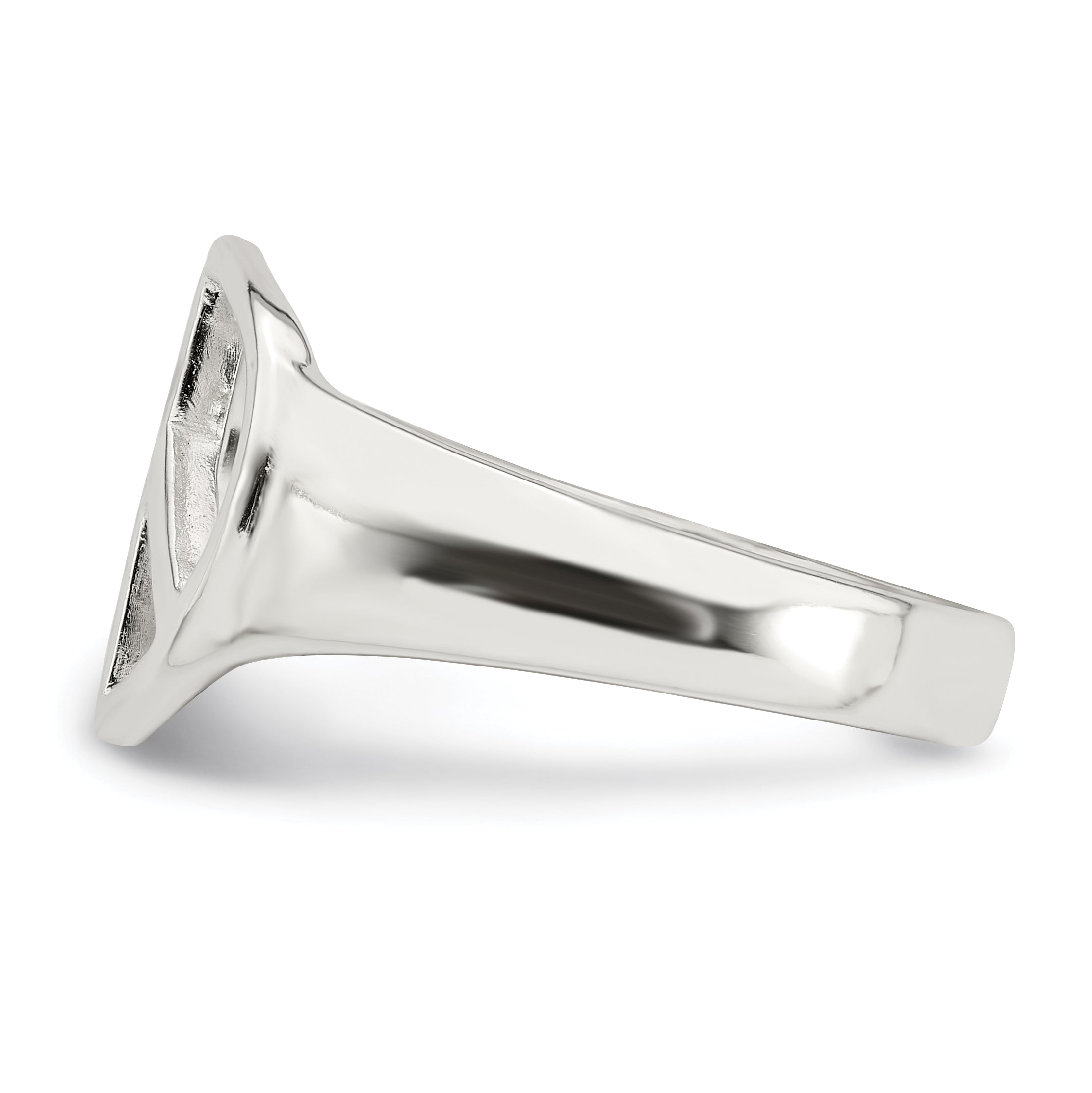 Sterling Silver Peace Sign Ring - 6