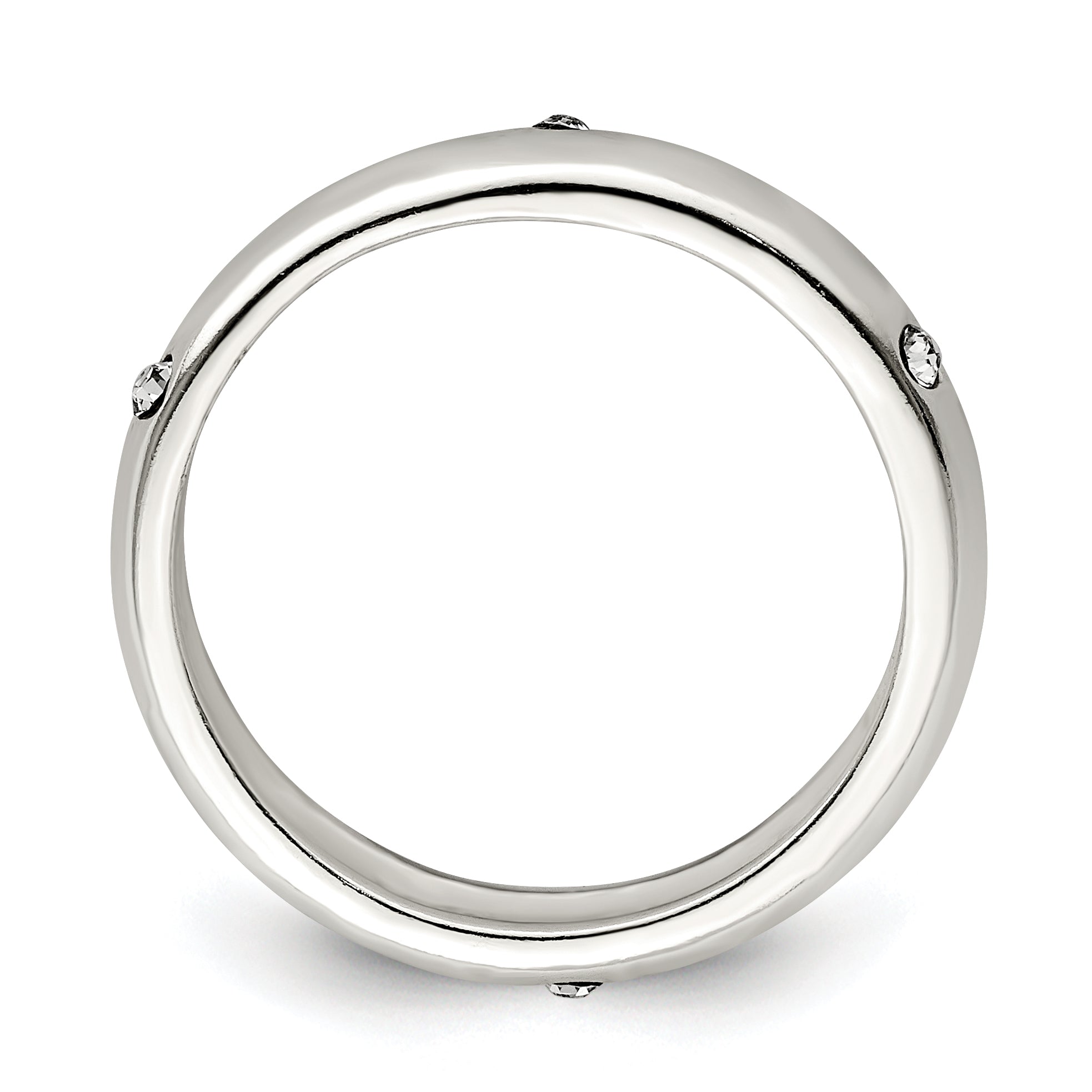 Sterling Silver Stellux Crystal Ring - 7