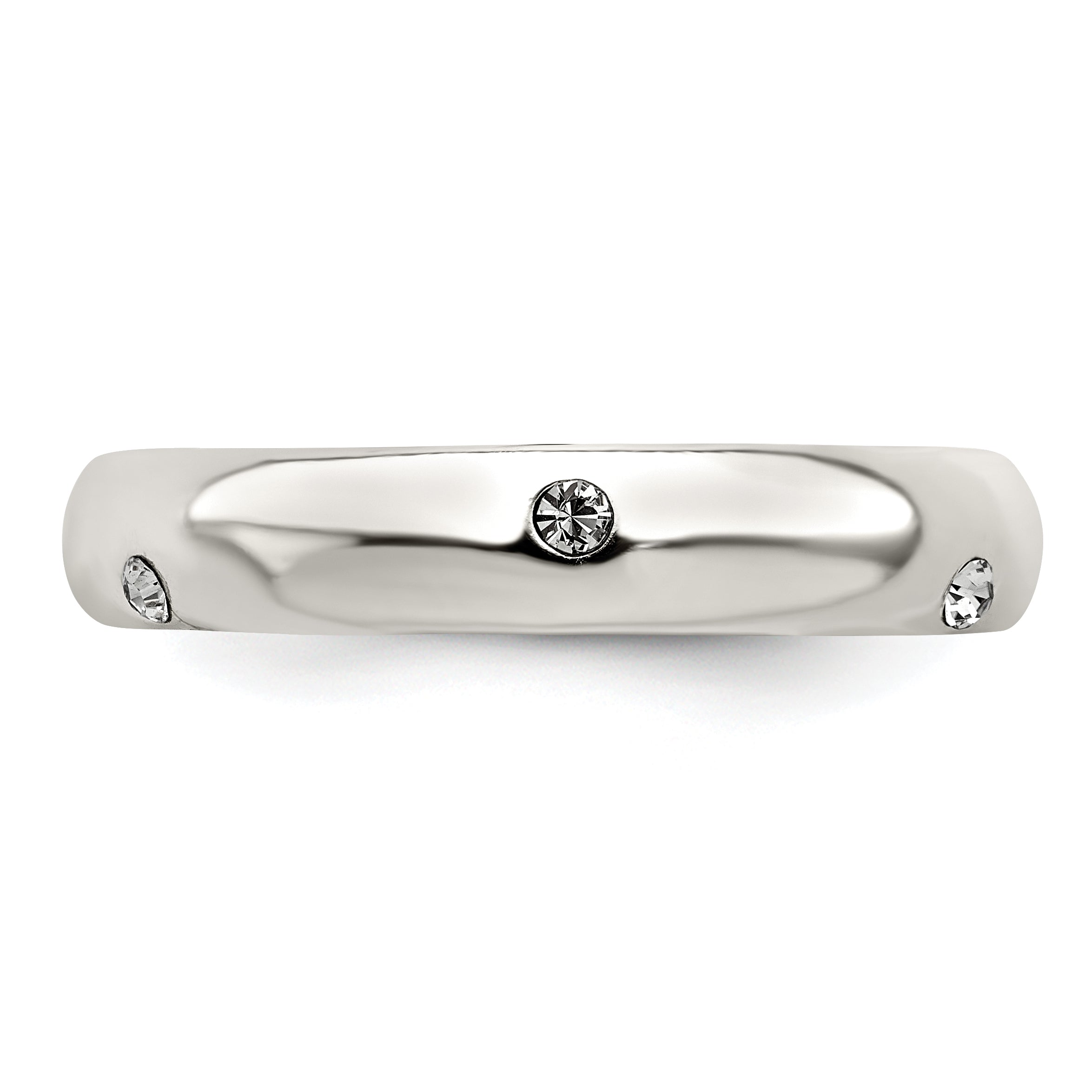 Sterling Silver Stellux Crystal Ring - 7
