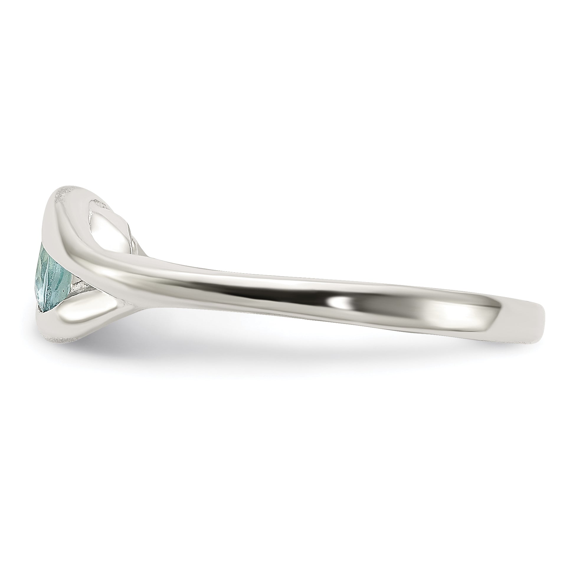 Sterling Silver Blue Glass Ring