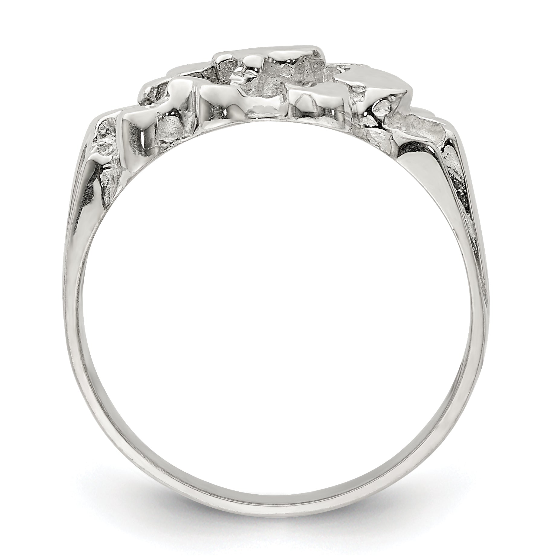 Sterling Silver Woman's Nugget Ring - 6