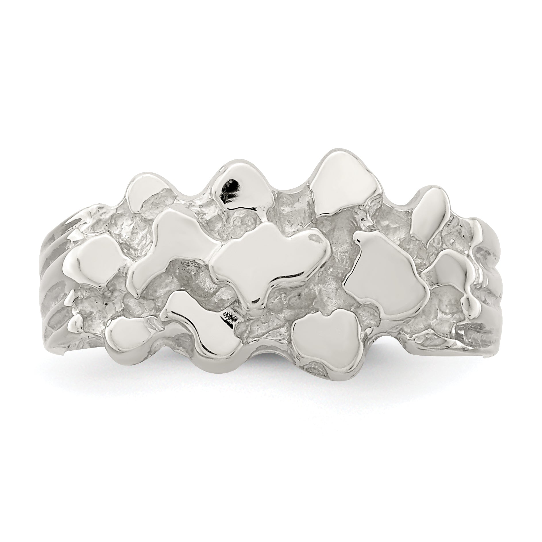 Sterling Silver Woman's Nugget Ring - 6