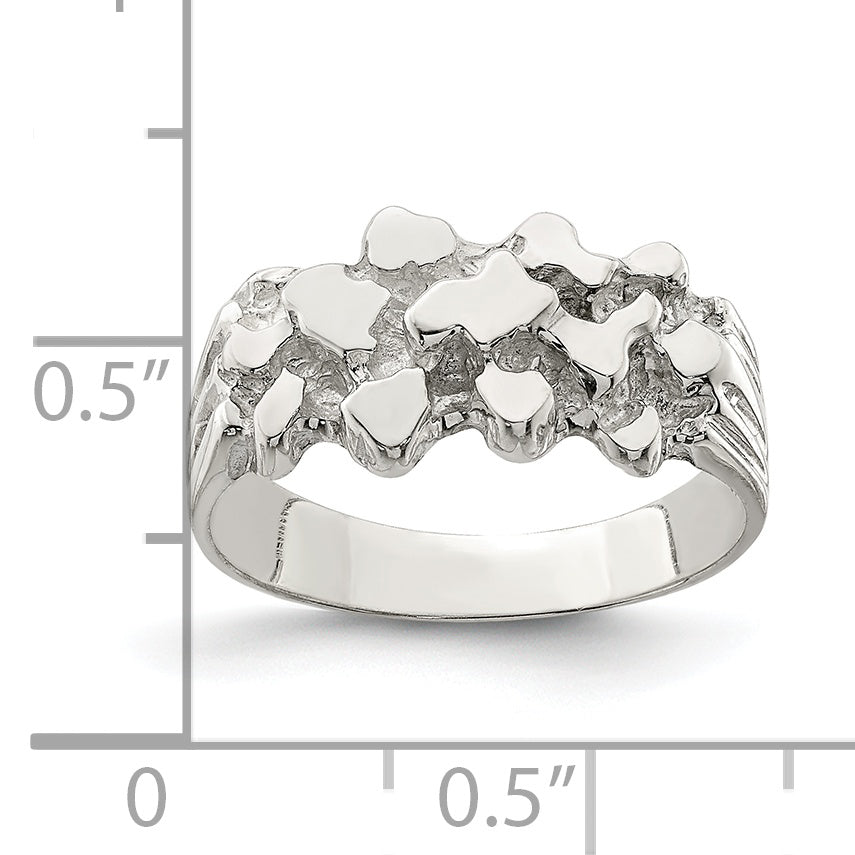 Sterling Silver Woman's Nugget Ring - 6
