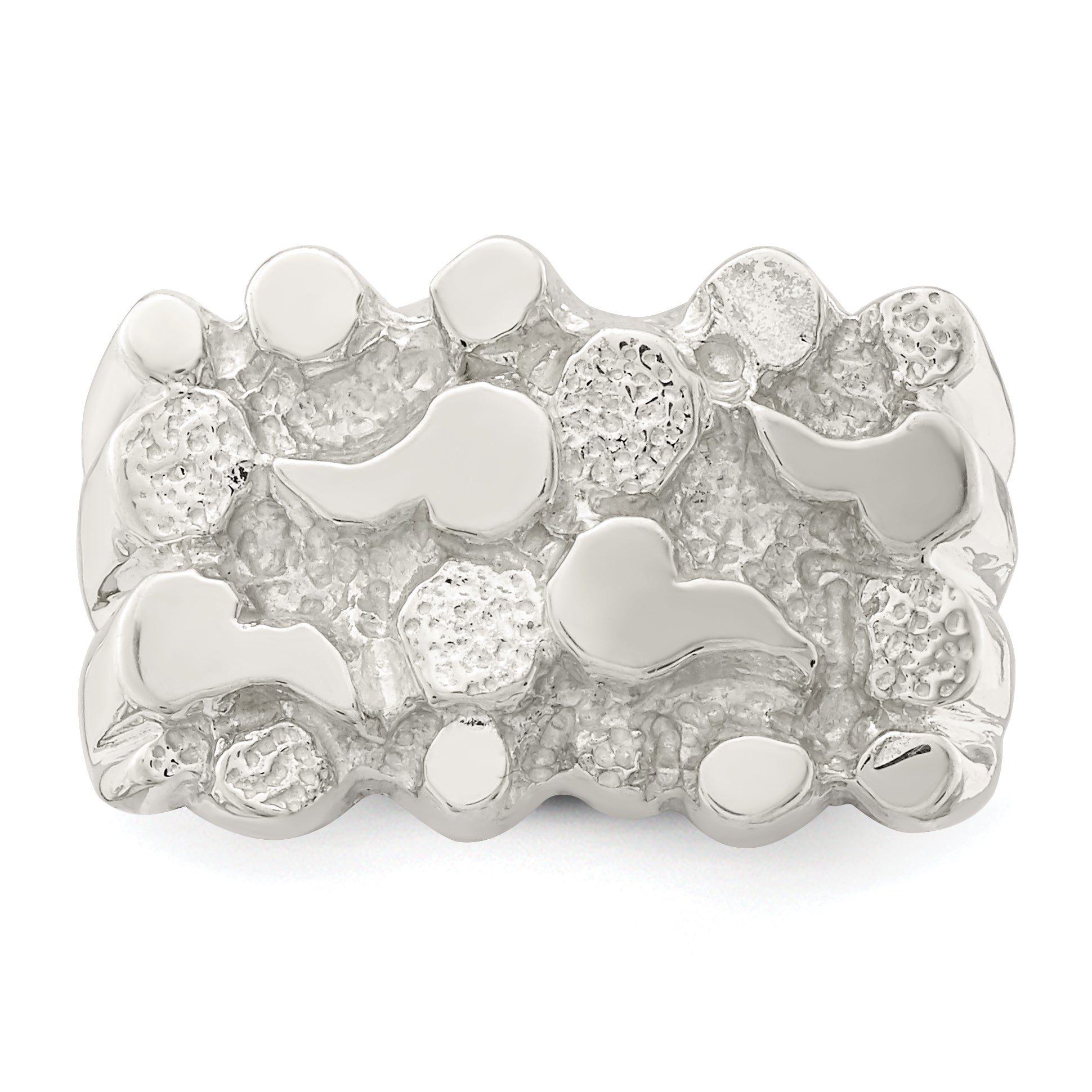 Sterling Silver Woman's Nugget Ring - 6