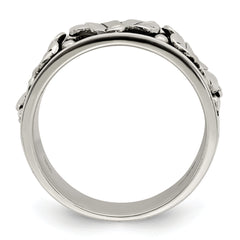 Sterling Silver Antiqued With 14k Gold Centers Daisy Ring - 6