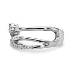 Sterling Shimmer Sterling Silver Rhodium-plated 27 Stone CZ Ring - 6