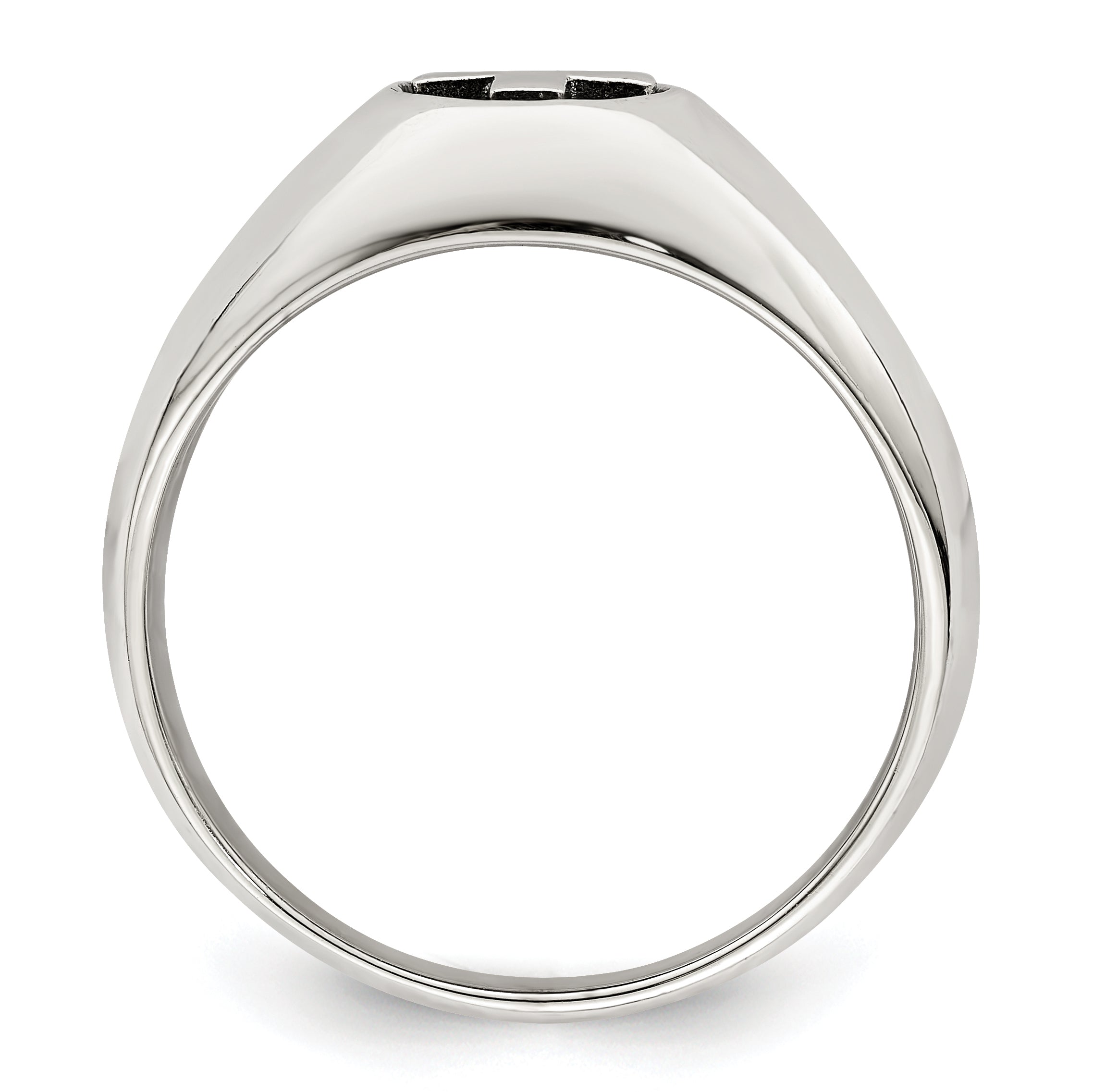 Sterling Silver Antiqued Cross Ring - 10