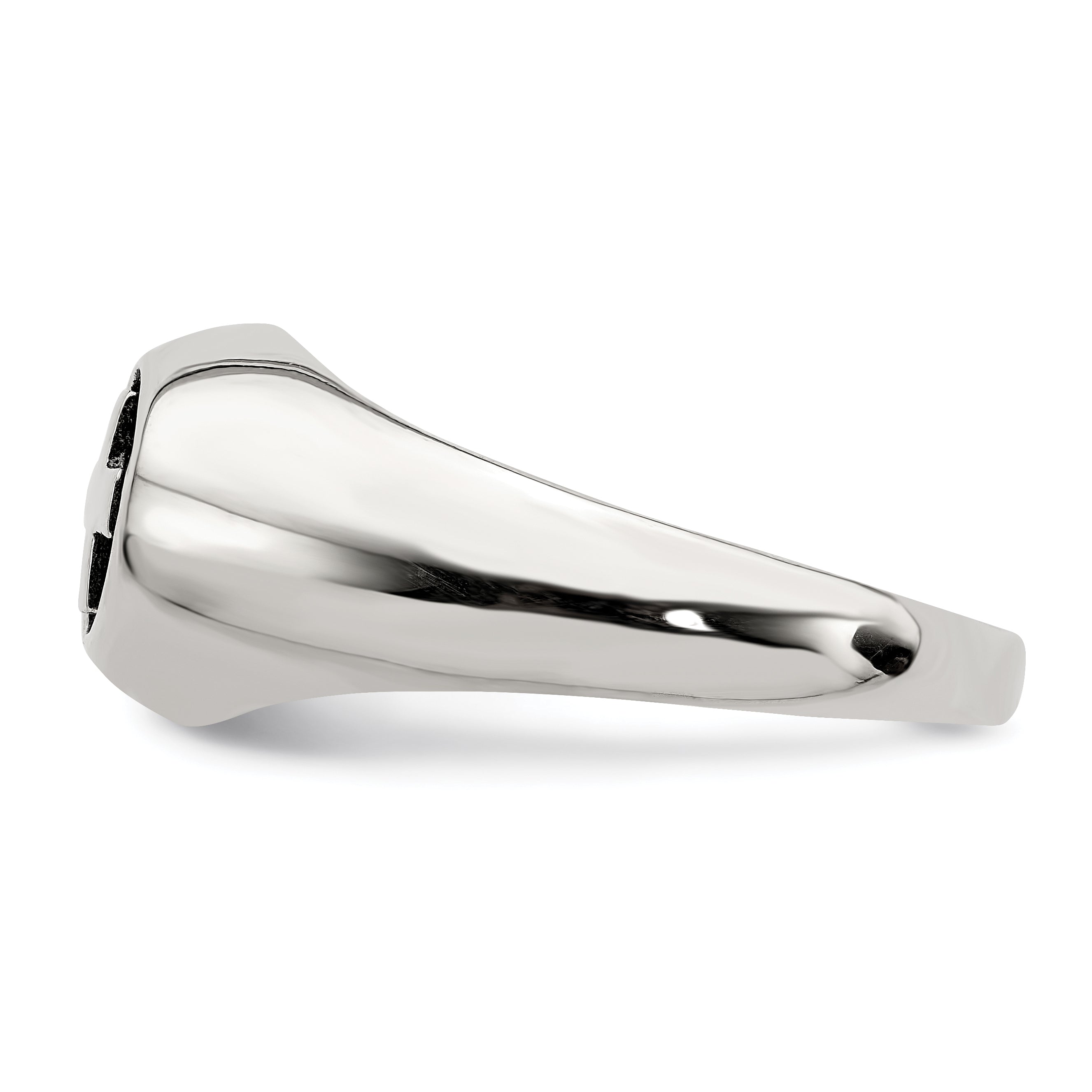 Sterling Silver Antiqued Cross Ring - 10