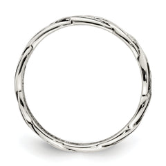 Sterling Silver Antiqued Celtic Band - 6