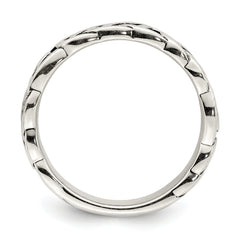 Sterling Silver Antiqued Celtic Knot Band - 6
