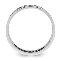 AMEN Sterling Silver Rhodium-plated Size 6 Lord's Prayer Ring