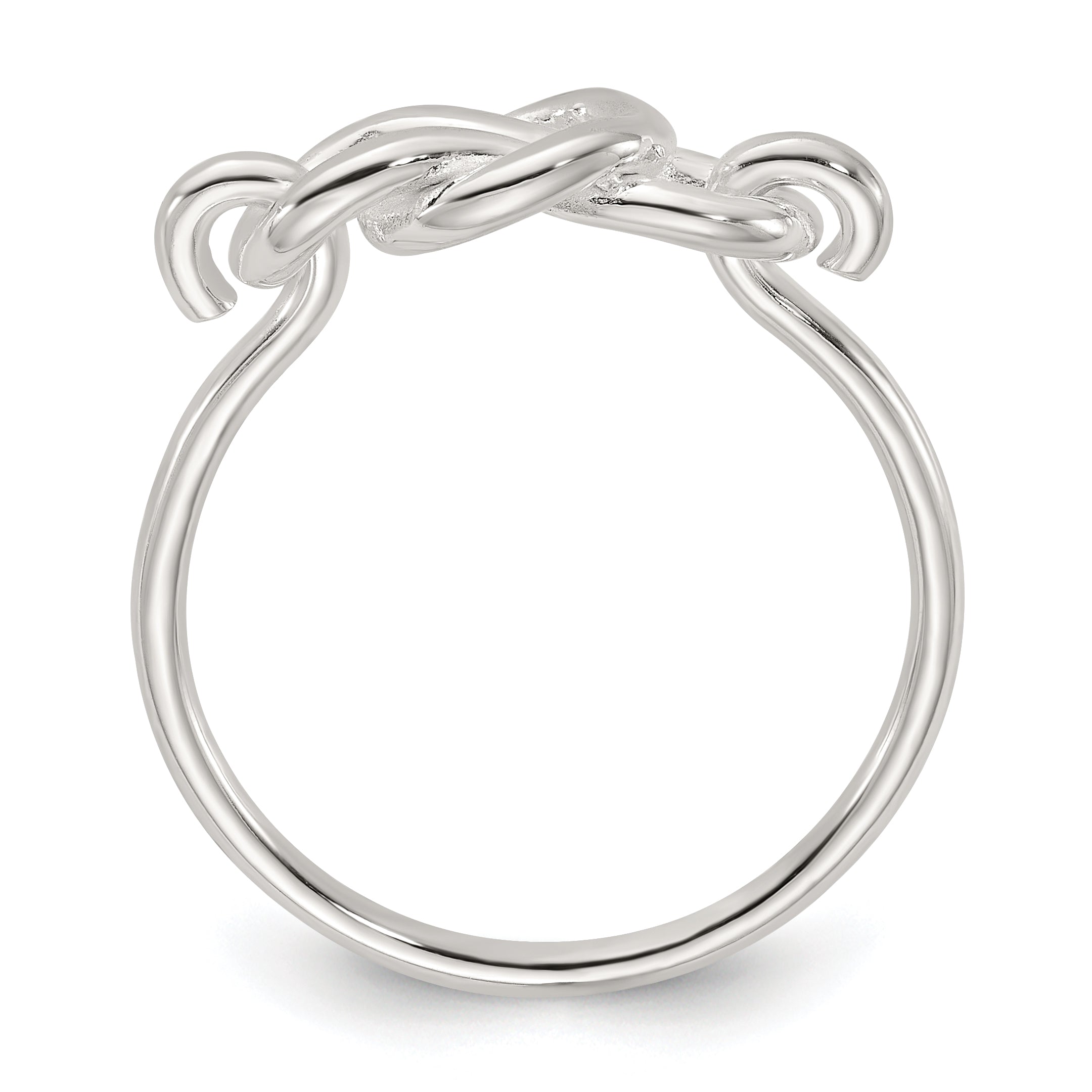 Sterling Silver Polished Fancy Knot Ring - 6