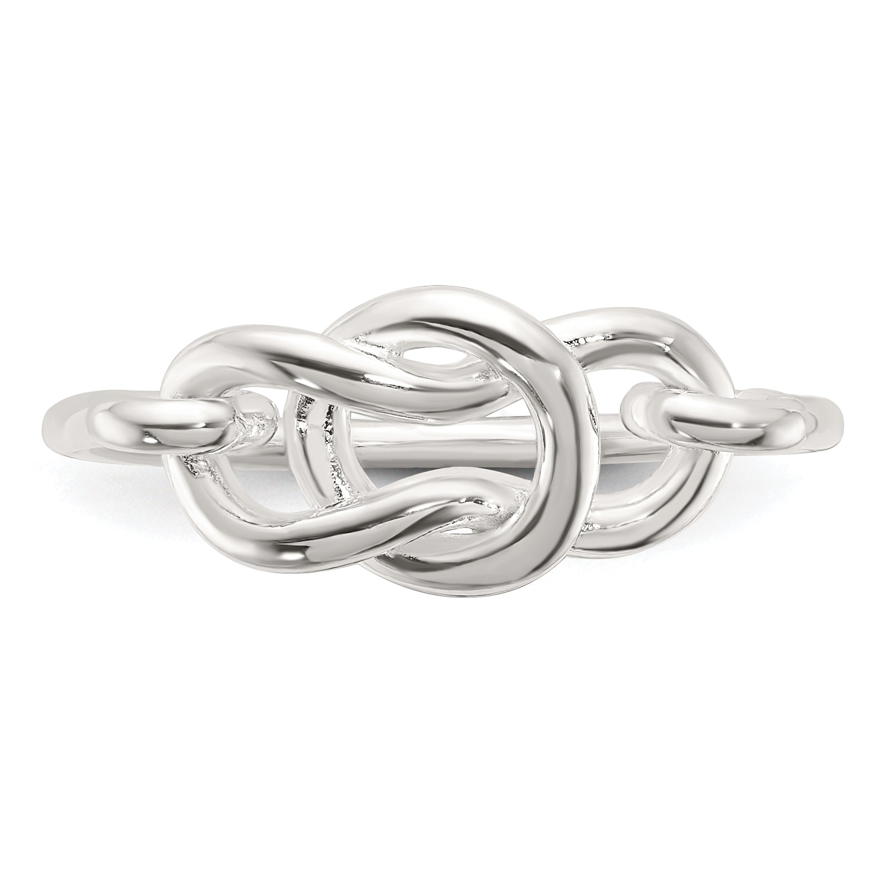 Sterling Silver Polished Fancy Knot Ring - 6