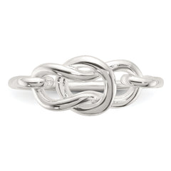 Sterling Silver Polished Fancy Knot Ring - 6