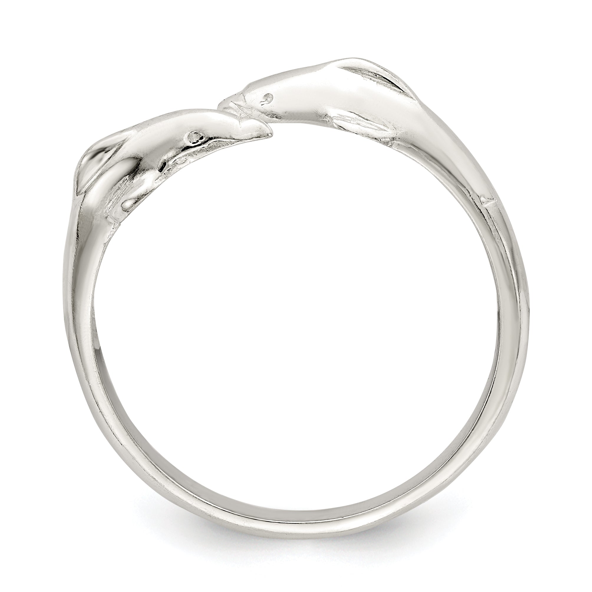Sterling Silver Polished Dolphin Toe Ring Secondary image