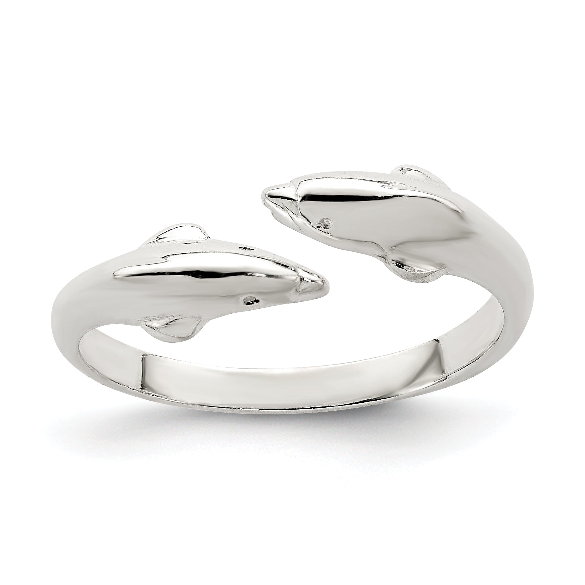 Sterling Silver Polished Dolphin Toe Ring Main image