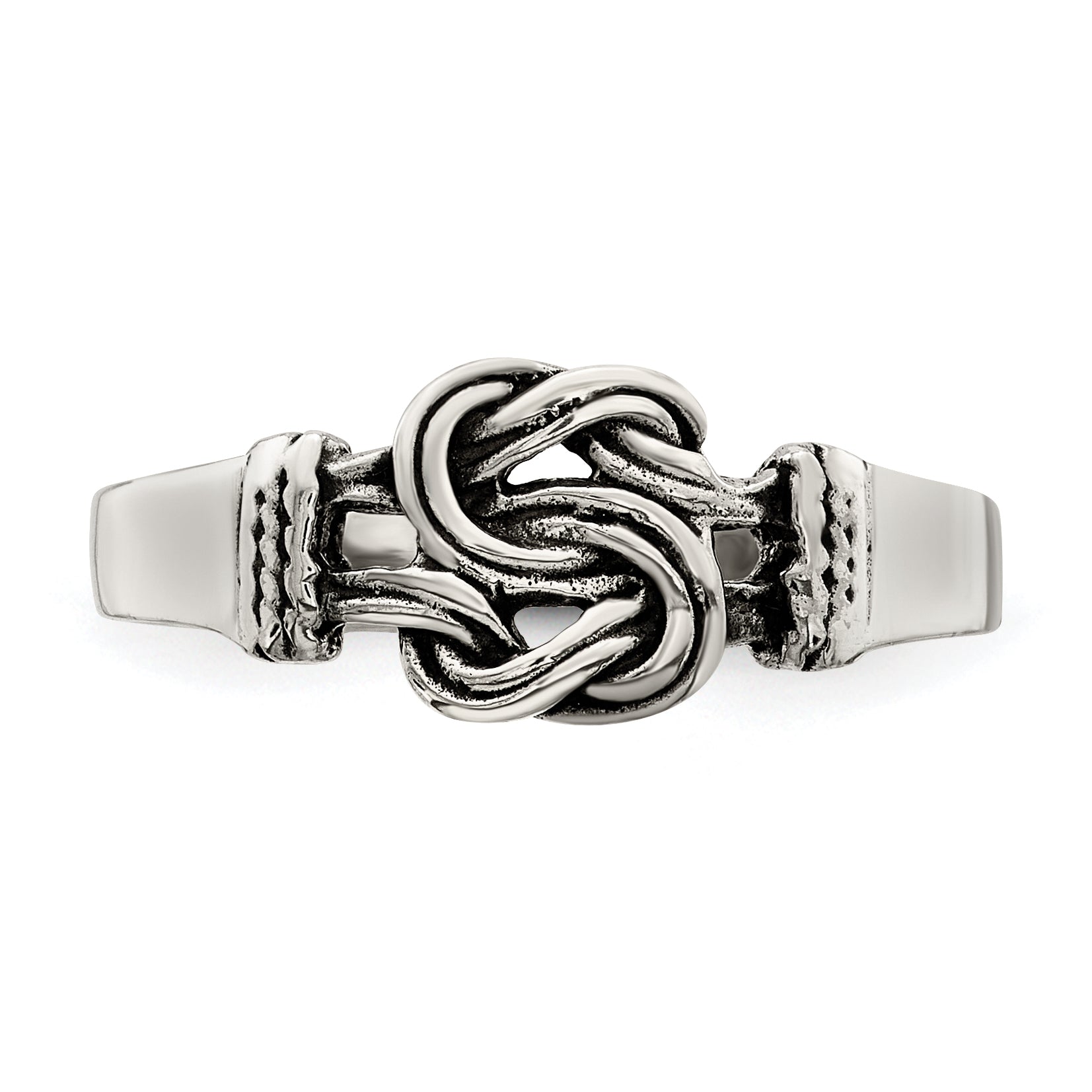 Sterling Silver Antiqued Love Knot Toe Ring