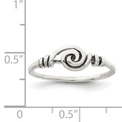 Sterling Silver Antiqued Swirl Ring