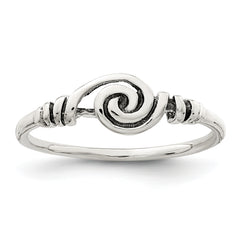 Sterling Silver Antiqued Swirl Ring